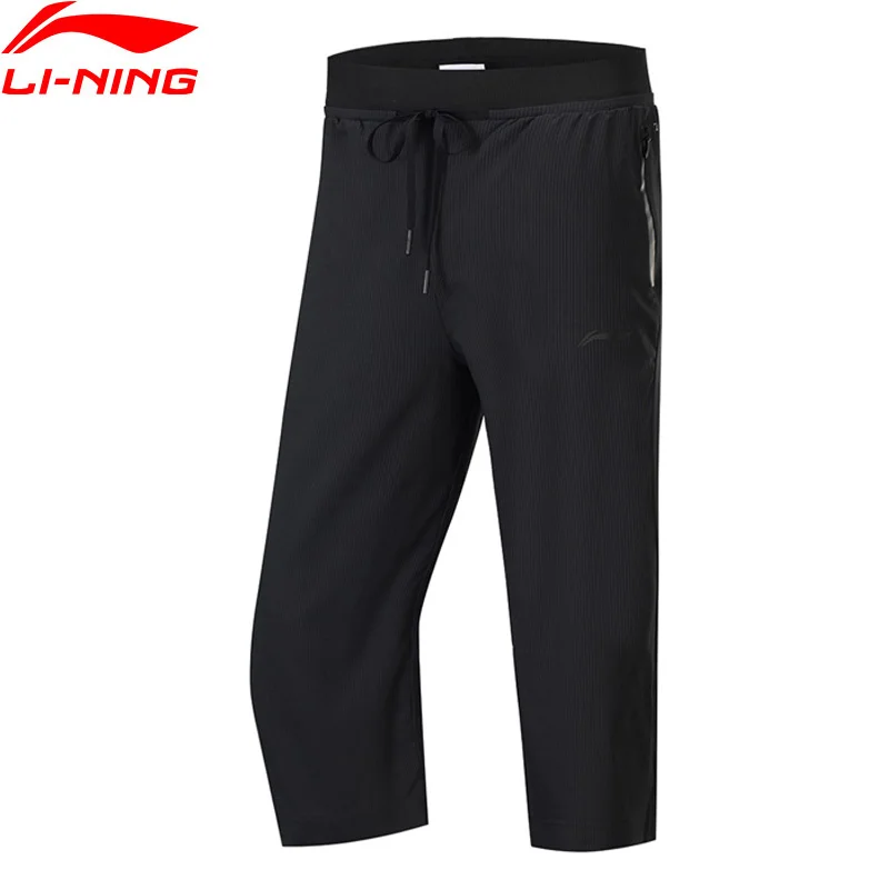 

Li-Ning Training Quarter Track Pants ATDRY Breathable 3/4 Cropped Trousers Regular Fit LiNing Sports Pants AKQP016 CAMJ19