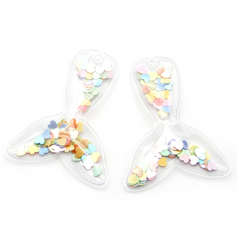 

David accessories Transparent Plastic Bag with Colorful Sequins DIY Make Hair Clip Accessories Craft Handmade Decor,25Yc6363