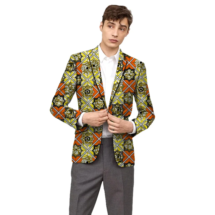 African clothing men's print blazers Ankara patterns slim fit suit jacket male African blazers casual men outer wear Plus Size African clothing men's print blazers Ankara patterns slim fit suit jacket male African blazers casual men outer wear Plus Size