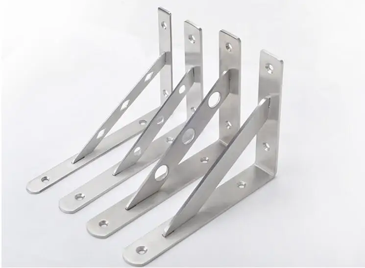 Full size Stainless steel Fixed furniture wood triangle Brackets holder