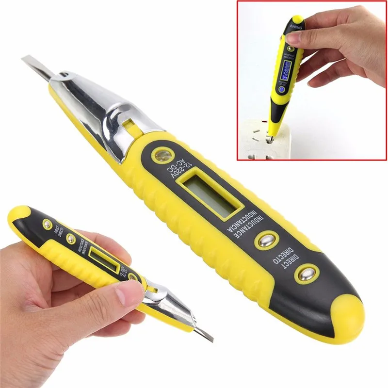 High Quality 12~250V LCD With Light Function Indicator Non-Contact Electric Test Pen Digital Detector Tester Sensor