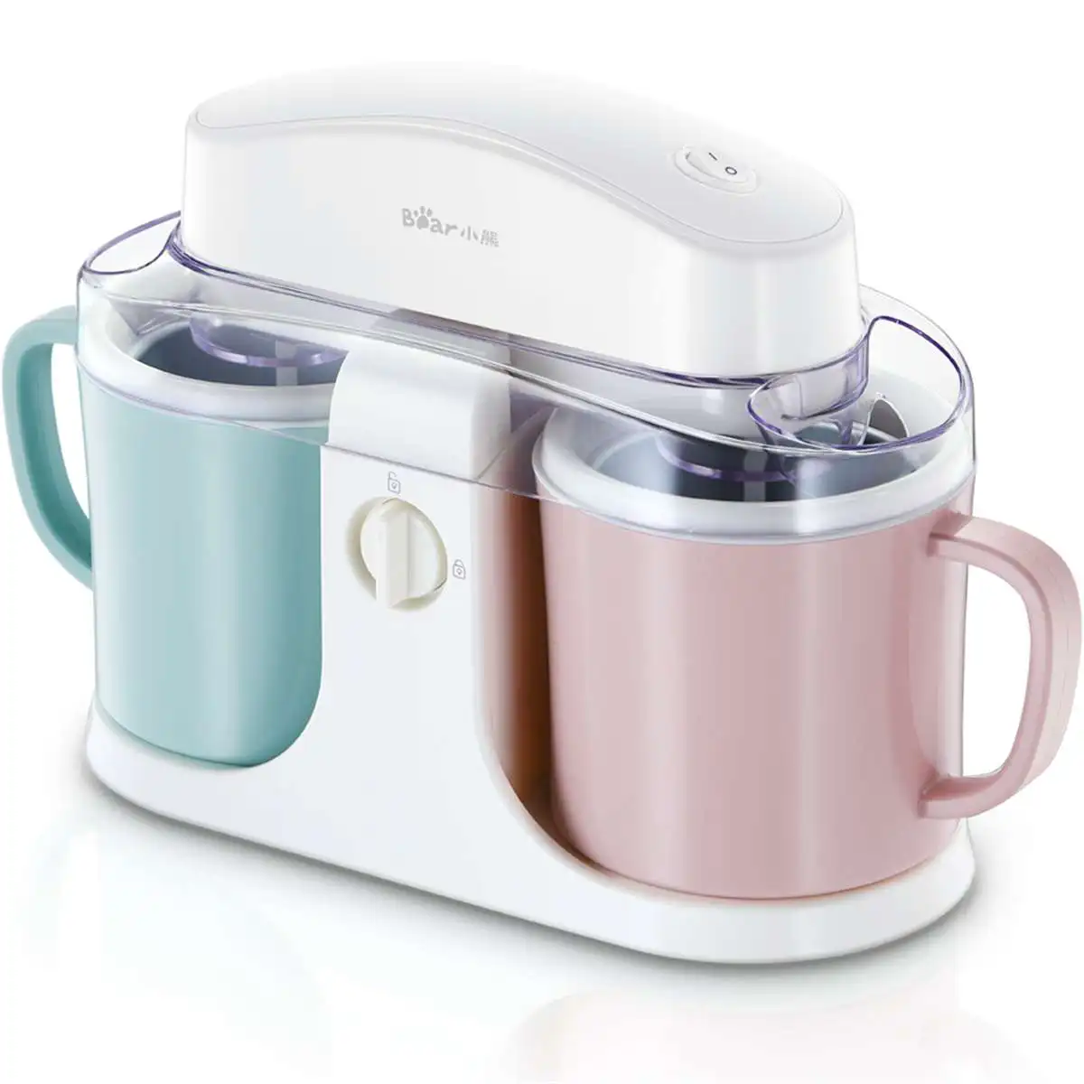 

Double Bucket 1L Automatic Electric Ice Cream Maker DIY Ice Cream Machine Tool 220V Home Commercial Kitchen Appliance