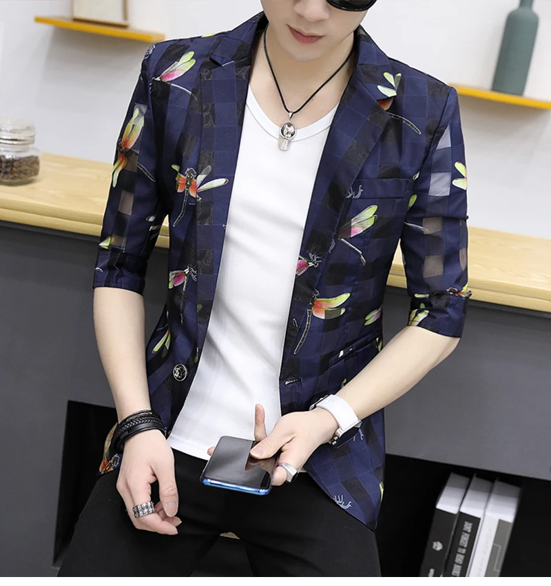 Men Blazer Party Printed  (9)