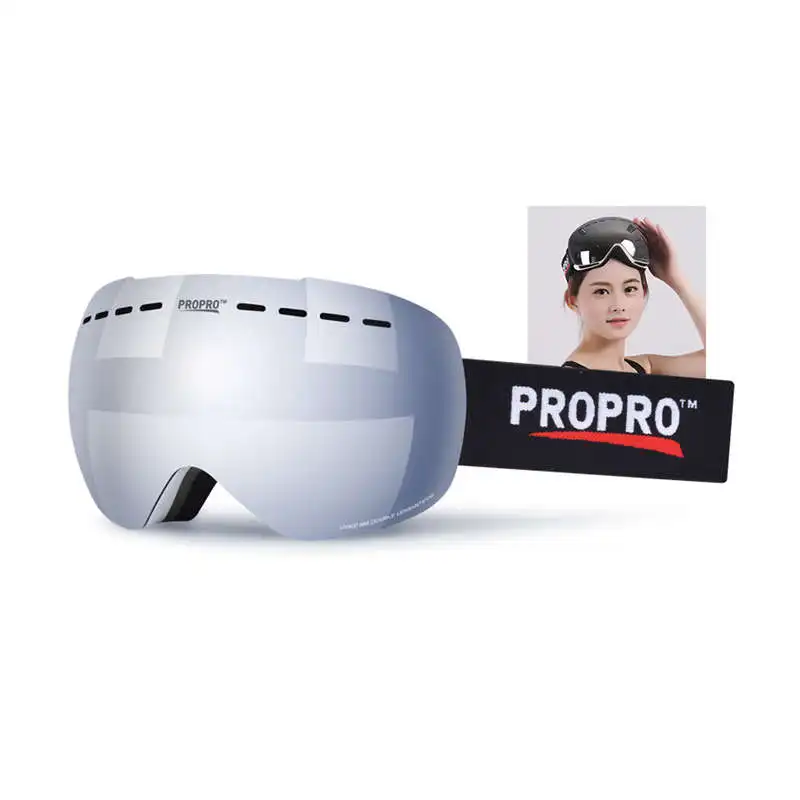 PROPRO большие сферические бескаркасные лыжные стекла es Uv400 Sg-0106 шпон двойная плата мужские и женские двойные противотуманные очки наружное