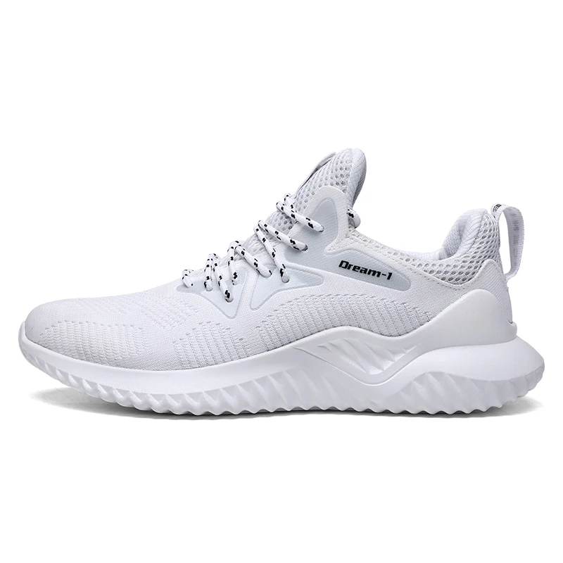 2019 Light Weight Men Casual Shoes Mesh Breathable Weaving Male Flats Shoes White Black Solid Outdoor Walking Sneakers Men