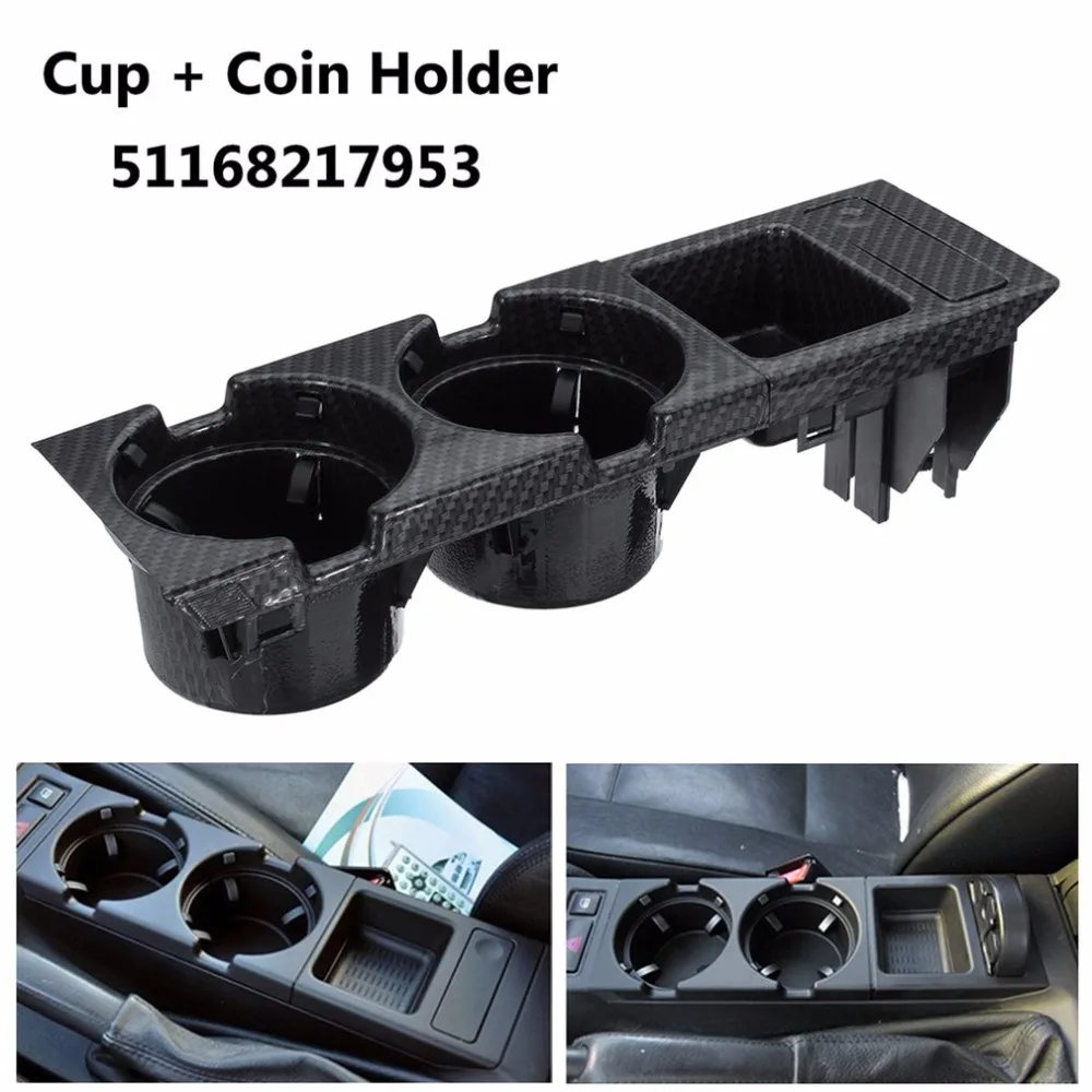 

Lightweight Fashionable Carbon Fiber Style Car Center Console Cup Coin Holder Box Inner Parts For BMW E46 3 99-06 51168217953