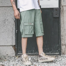 Дышащие размер плюс письмо печати мужские короткие штаны камуфляж по колено мужские шорты в уличном стиле