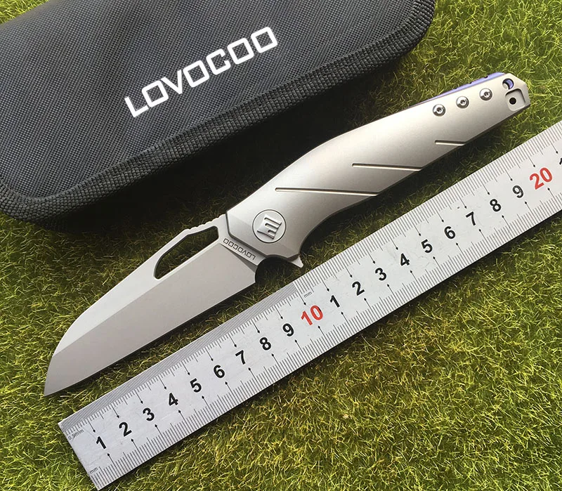 

LOVOCOO Apologist Flipper Folding knife MRBS S35VN blade Titanium handle hunting outdoor camping survival fruit Knives EDC tools