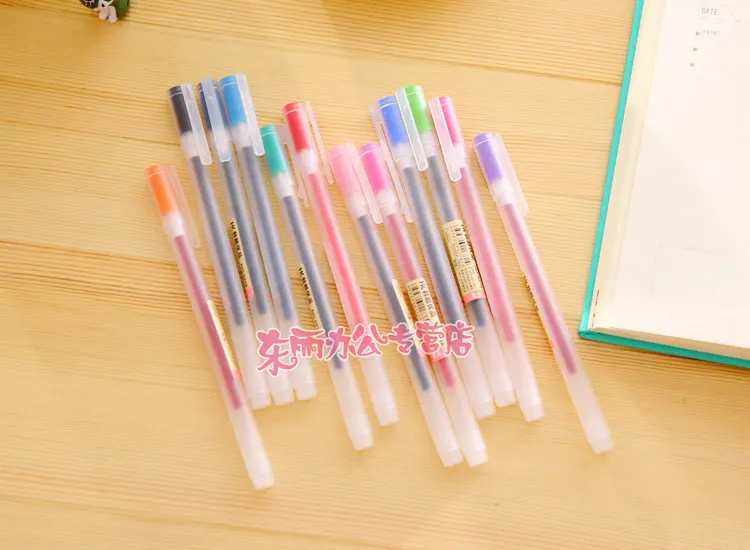 12 шт./компл. стильная гелевая ручка MUJI 0 5 мм цветная чернильная художественная