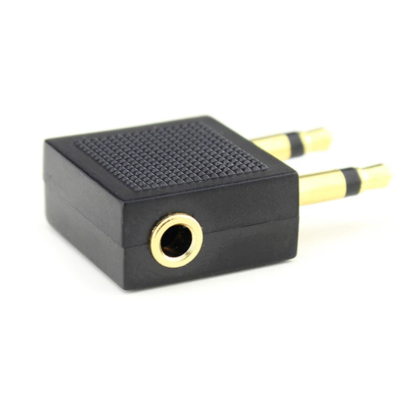 10pcs/lot 3.5mm Jack Airline Airplane Travel Earphone Headphone Headset Audio Adapter audio Converter for |