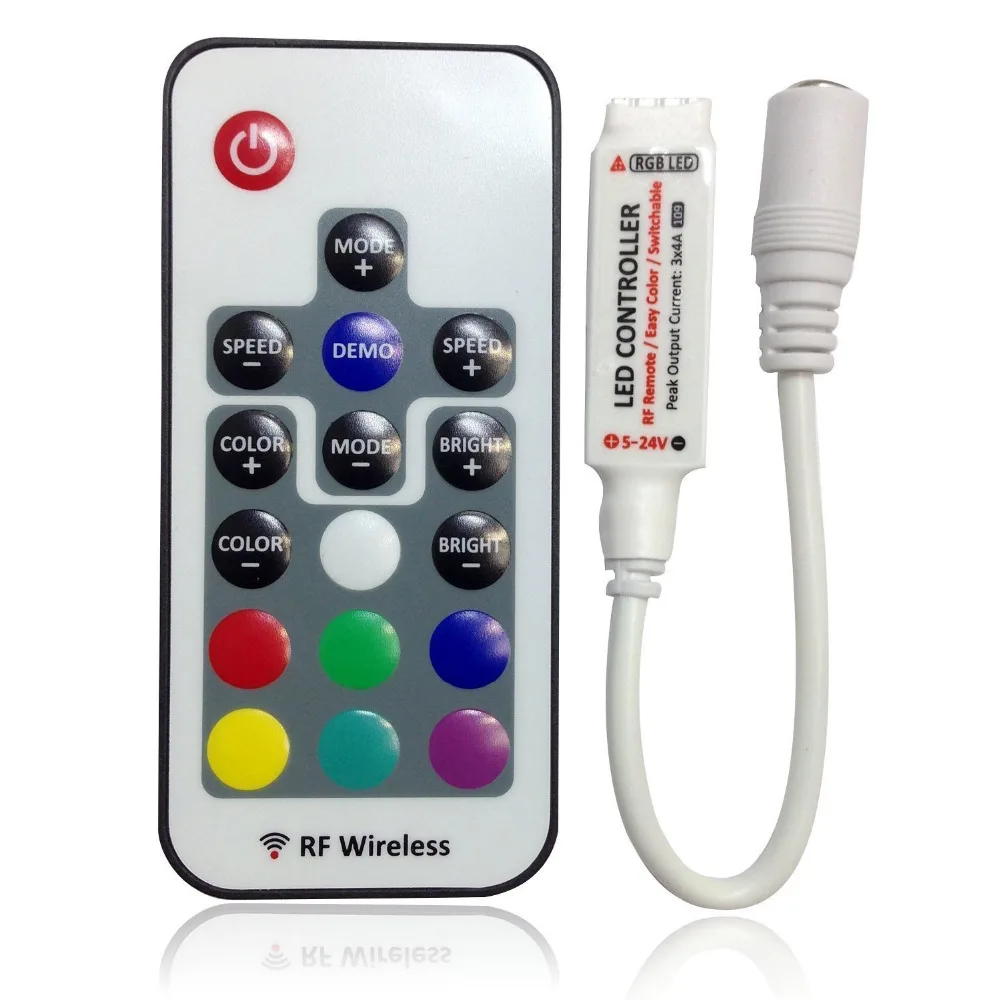 Télécommande sans fil LED simple bande de couleur de la lumière RF Dimmer