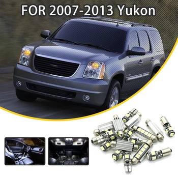 

LOAUT 20pcs White Car LED Light Bulbs Interior Package Kit For GMC 2007-2013 Yukon Dome lights Map lights