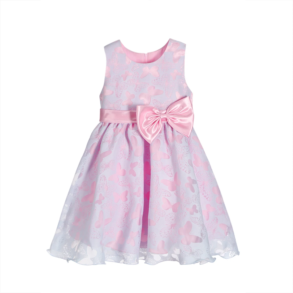 Популярное милое фатиновое платье с цветочным принтом и бантом для маленьких девочек; детское праздничное платье для торжеств; одежда для