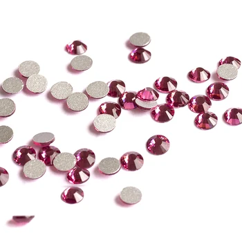 

2058NoHF SS20 Rose Color Rhinestones Non Hotfix Crystal Strass Nail Art Glitter Bling Nail Art Rhinestones 3D Nail Art Charms