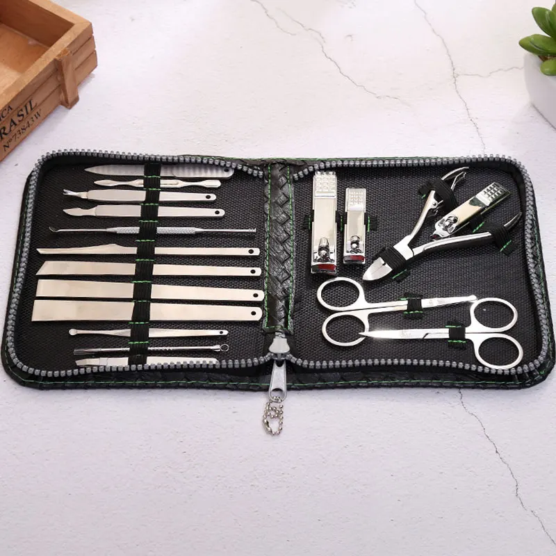 18 in 1 Manicure Set Professional Nail Clipper Kit Finger Plier