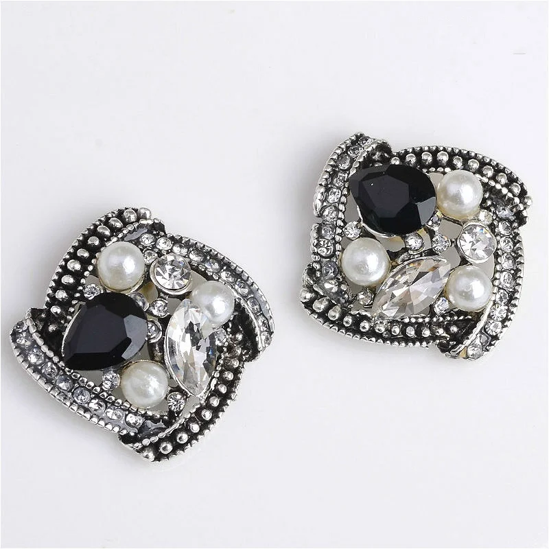 

Hot Sale wholesale 20pcs/lot Wedding Diamond Button rhinestone with pearl Button crystal DIY hair garment Accessories YF09