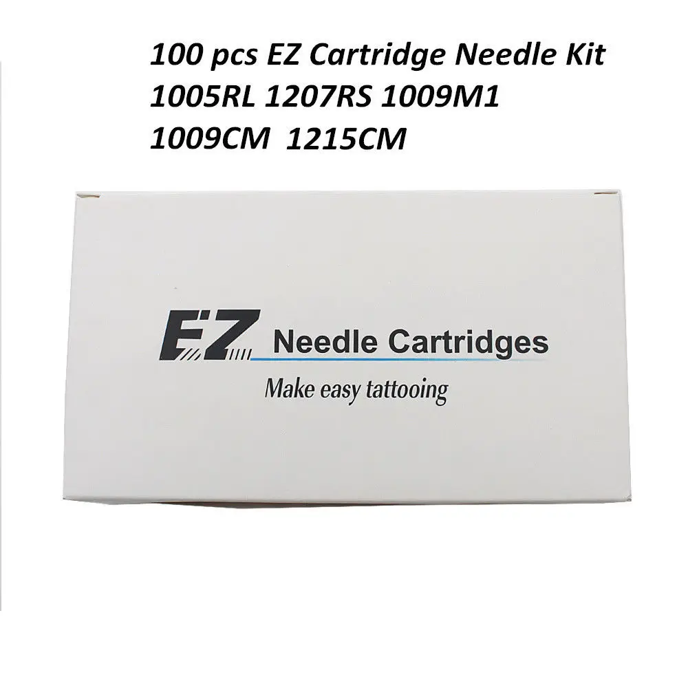 

100PCS Round Liner Shader Magum Assorted Size EZ Tattoo Needle Cartridges for Cartridge System Rotary Tattoo Machine