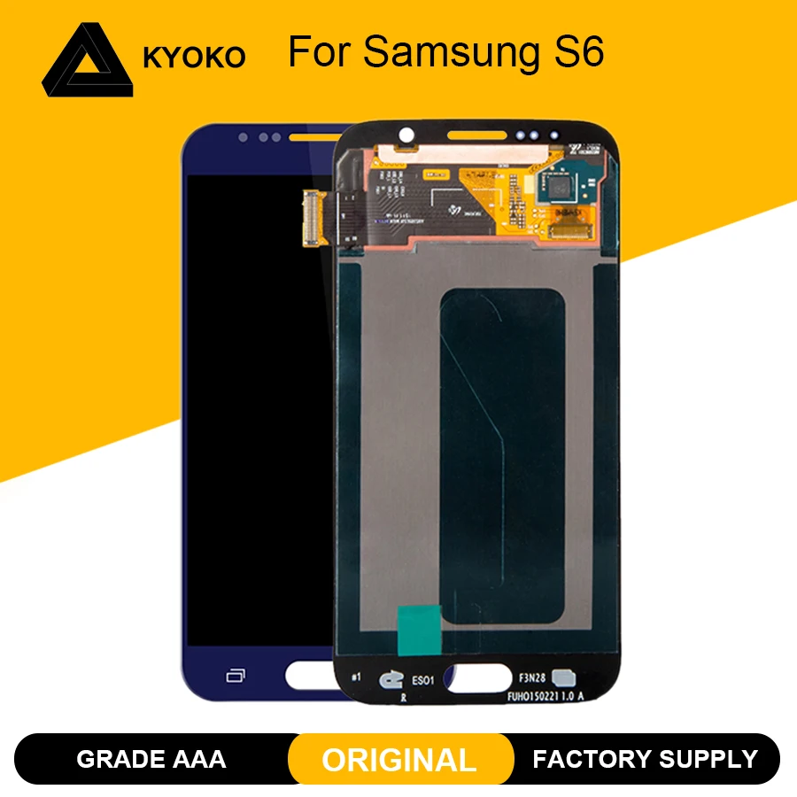 

Original 5.1 '' SUPER AMOLED Display For Samsung S6 G920 G920i G920F LCD For S6 Touch Screen Digitizer Assembly Replacement