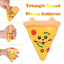 Мягкие игрушки из эластичной искусственной кожи Kawaii Cat треугольные пиццы замедлить рост Ароматические облегчить стресс игрушки для