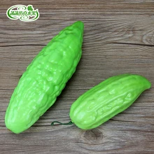 Quality artificial vegetables bitter gourd foam fruit model props kitchen cabinet furniture decoration ridge gourd seed quality