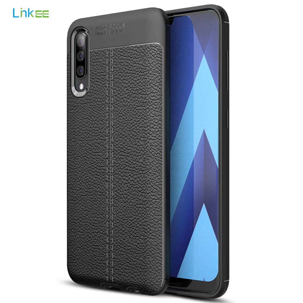 Силиконовый противоударный чехол для Samsung Galaxy A50 роскошный кожаный мягкий из ТПУ