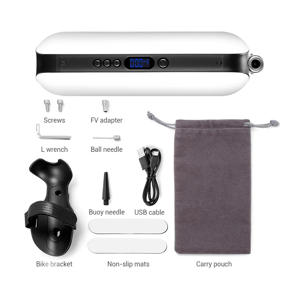 150PSI Rechargeable Inflator Portable Bicycle Electric Inflator Cycle Air Pressure Pump MTB Road Bi