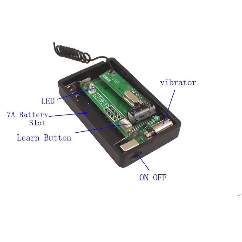 Wireless Vibration Reminders DC1.5V RF Remote Control 1-4 times Vibrations Alarm-4