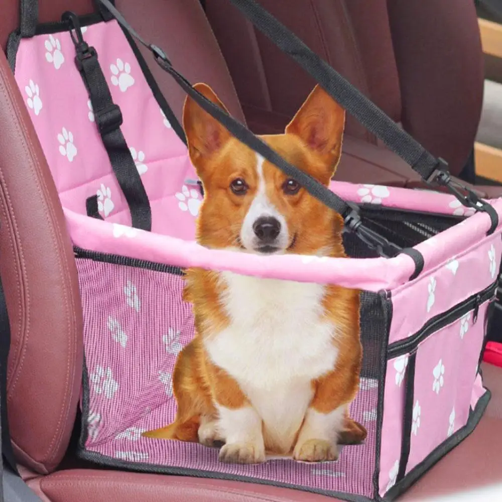 Переноска для домашних собак, сумка для сиденья, водонепроницаемая корзина, безопасная дорожная сетчатая подвесная сумка, собачья сумка для сиденья, корзина