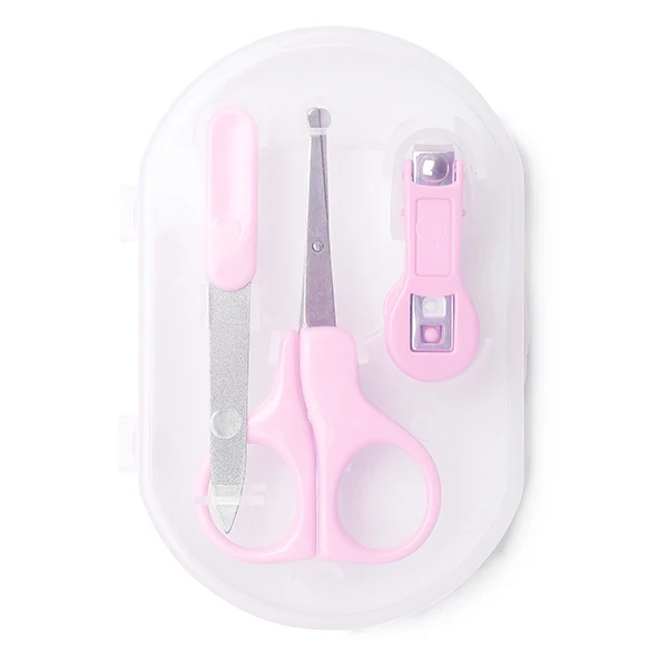 3 шт./компл. для новорожденных детей педикюр маникюр ногтей волос уход за здоровьем уход набор детский инструмент для здравоохранения - Цвет: Pink