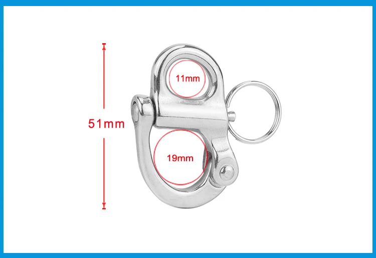 Нержавеющая сталь 316 такелаж Парусная фиксированная Скоба фиксация Глаз Карабин парусная лодка яхта для отдыха на открытом воздухе