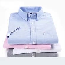 Jbersee новые летние мужские с коротким рукавом хлопчатобумажная рубашка Slim Fit карманный дизайн мужская рубашка классические повседневные рубашки для работы MZ1030