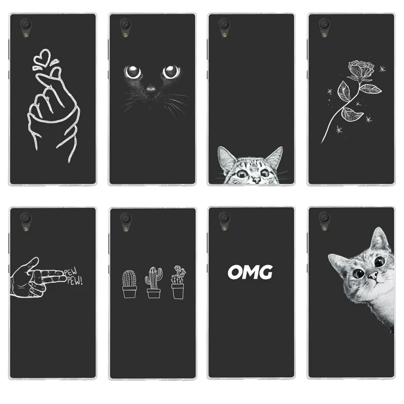 

Soft Silicone For Sony Xperia L1 Case Cover Painting Phone Cases Pattern Matte Flower Coque G3311 G3312 G3313