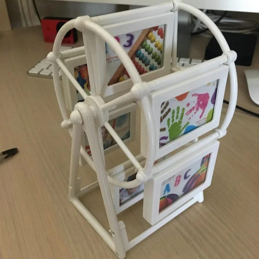 Белая рамка для фото рамка в виде ветряной мельницы 2 дюймов детская спиннинг колесо обозрения фоторамки Комбинации 12 фото