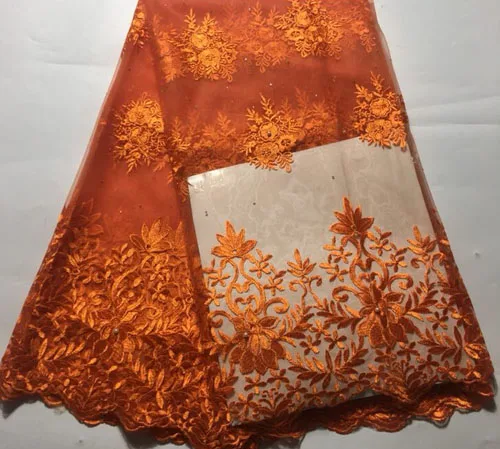 

African Lace Fabric 2019 Embroidered Nigerian Laces Fabric Bridal High Quality French Tulle Lace Fabric For Wedding Party FLM030