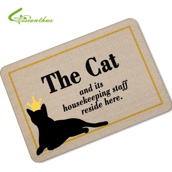 

Cat Dag Printed Floor Mat Anti-slip Floor Kitchen Carpet Toilet Tapete Water Absorption Non-slip Rug Porch Funny Doormat