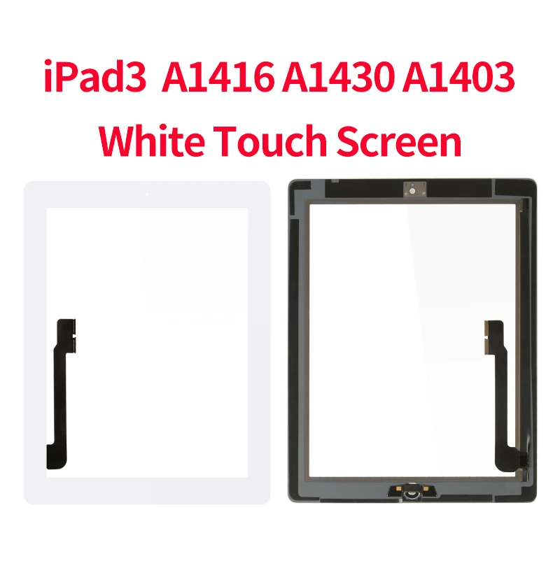 Для ipad 3 A1416 A1430 A1403 для ipad 4 A1458 A1459 A1460 ЖК-дисплей экран панель монитор модуль Замена сенсорный экран - Цвет: White For ipad3Touch
