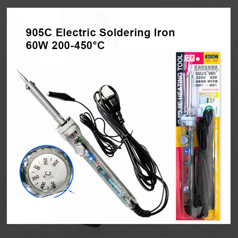 905c Soldering Iron Кожаный край горячий процесс электрическое железо латунная головка кожевенное ремесло припой Железный наконечник Кожа ремесло Чистая латунь DIY инструменты 3 паза - Цвет: 905c Soldering Iron