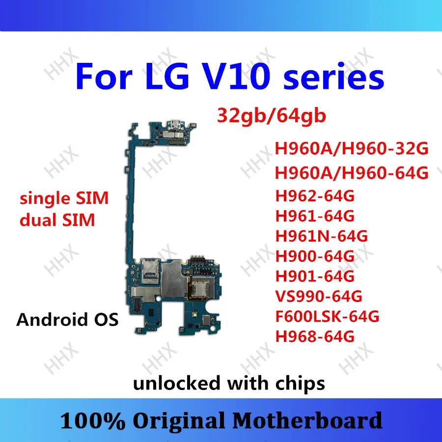 32 Гб/64 ГБ для LG V10 H960 H960A H962 H961N H900 H901 VS990 F600LSK H968 материнская плата для LG V10 Панель Android карты Мб