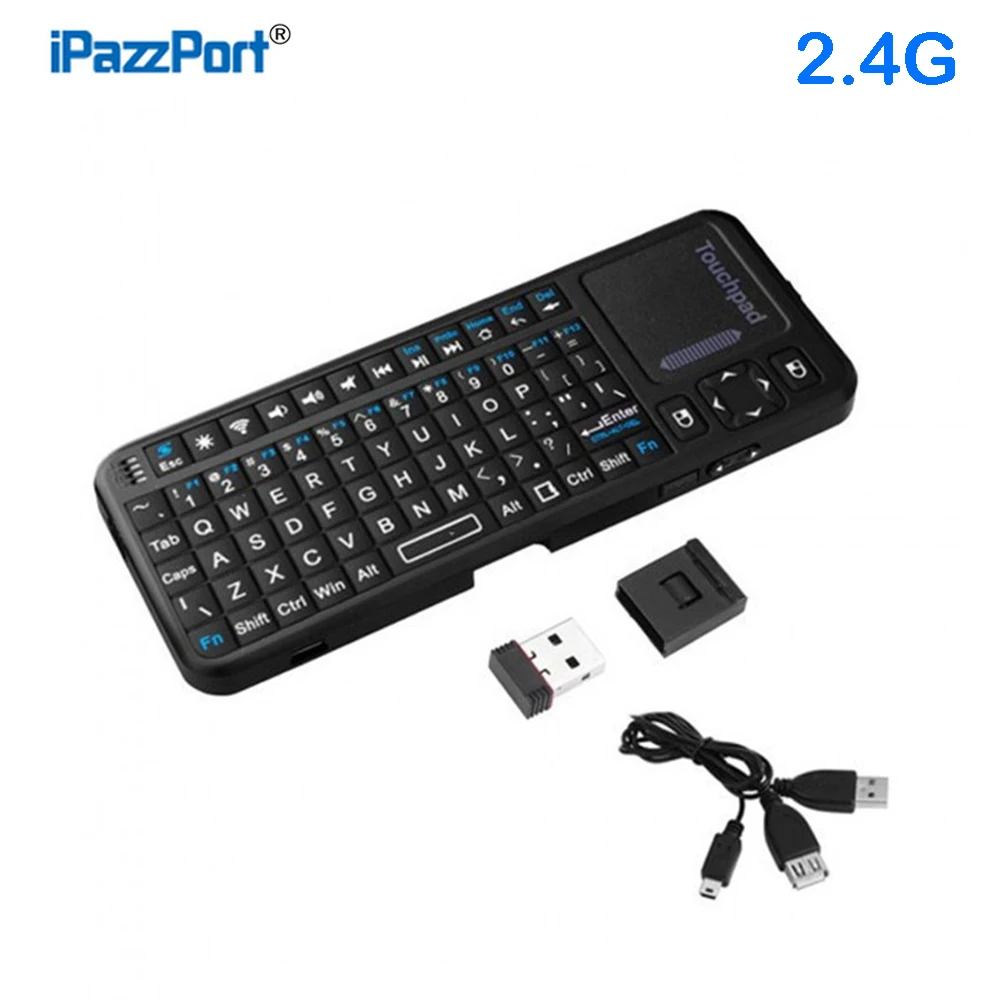 2.4G Mini Flexible Wireless Keyboard Backlit And Mouse Touchpad Remote