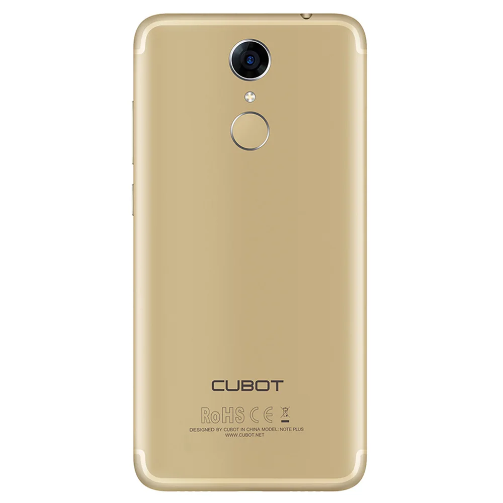 Cubot nota Plus Smartphone 4G 5,2 pulgadas Android 7,0 MTK6737T Quad Core 1,5 GHz 3 GB RAM 32 GB ROM 13.0MP trasera Cámara huella dactilar Reino Unido