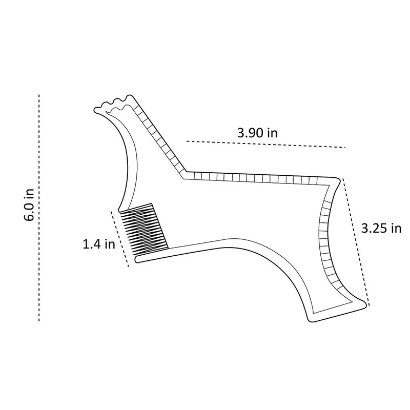 Идеальный гребень для бороды для ухода за лицом прозрачный черный трафарет гребень формирователь для бороды Стайлинг борода формирующий инструмент вкладыш-шаблон
