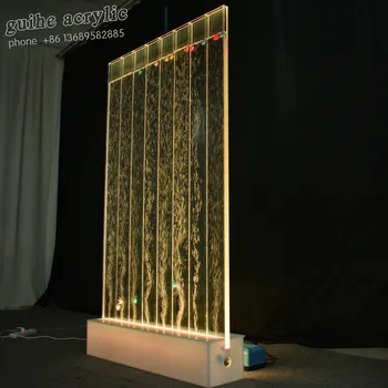 

Best Seller Accept Customized Bubble Water Feature Wall Acrylic LED Light With Remote Control Screens & Room Dividers on Sale