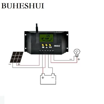 

BUHESHUI Solar Panel Controller LCD Charger Controller Solar Regulator Power System 30A 12V/24V High Quality