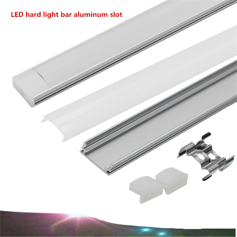 

10PCS DHL 1m LED strip aluminum profile for 5050 5630 LED disco bar light led bar aluminum channel box with lid end cap