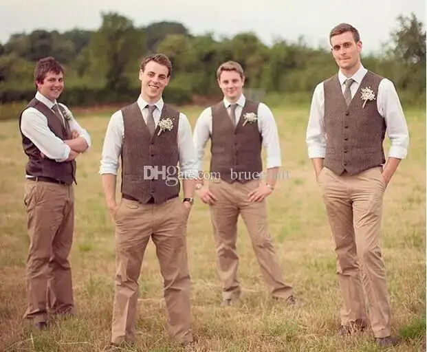 brown vest and pants