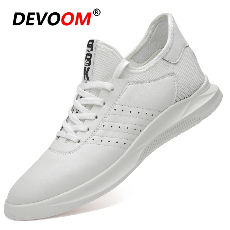 mens white trainers leather