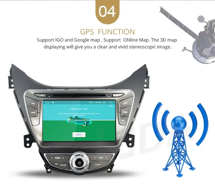 Flash Deal LJDA Android 9.1 Car dvd player for Hyundai Elantra/Avante/I35 2011 2012 2013 2 Din Car Radio gps navigation stereo multimedia 6