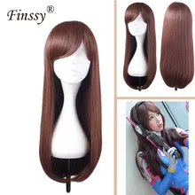 Игра D. Va косплей парик для девочек костюмы на Хэллоуин для женщин вечернее платье OW игра играть парик горячая распродажа