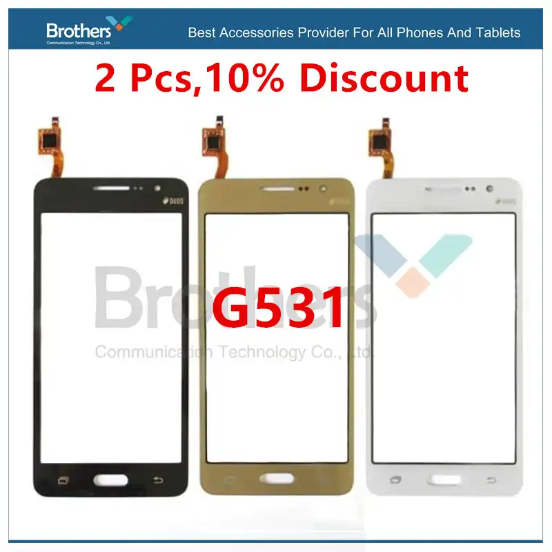 Fl/ügel para Samsung Galaxy Grand Prime G531 SM-G531 SM-G531F Pantalla de Cristal T/áctil touchscreen glass display Negro( Sin LCD)de Recambio /& Herramientas