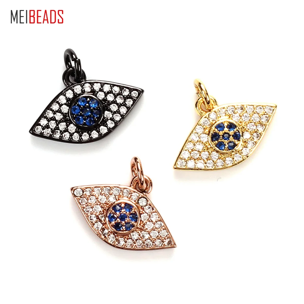 

MEIBEADS Micro Pave Eye Charm Copper Pendant For Necklace&Bracelet Connection Women Gift Jewelry Accessories EY5028